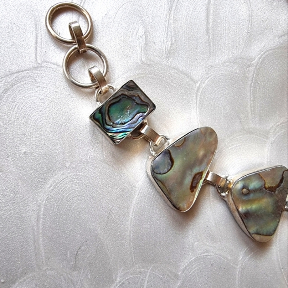 Silver Abalone Shell Bracelet - Picture 3 of 7